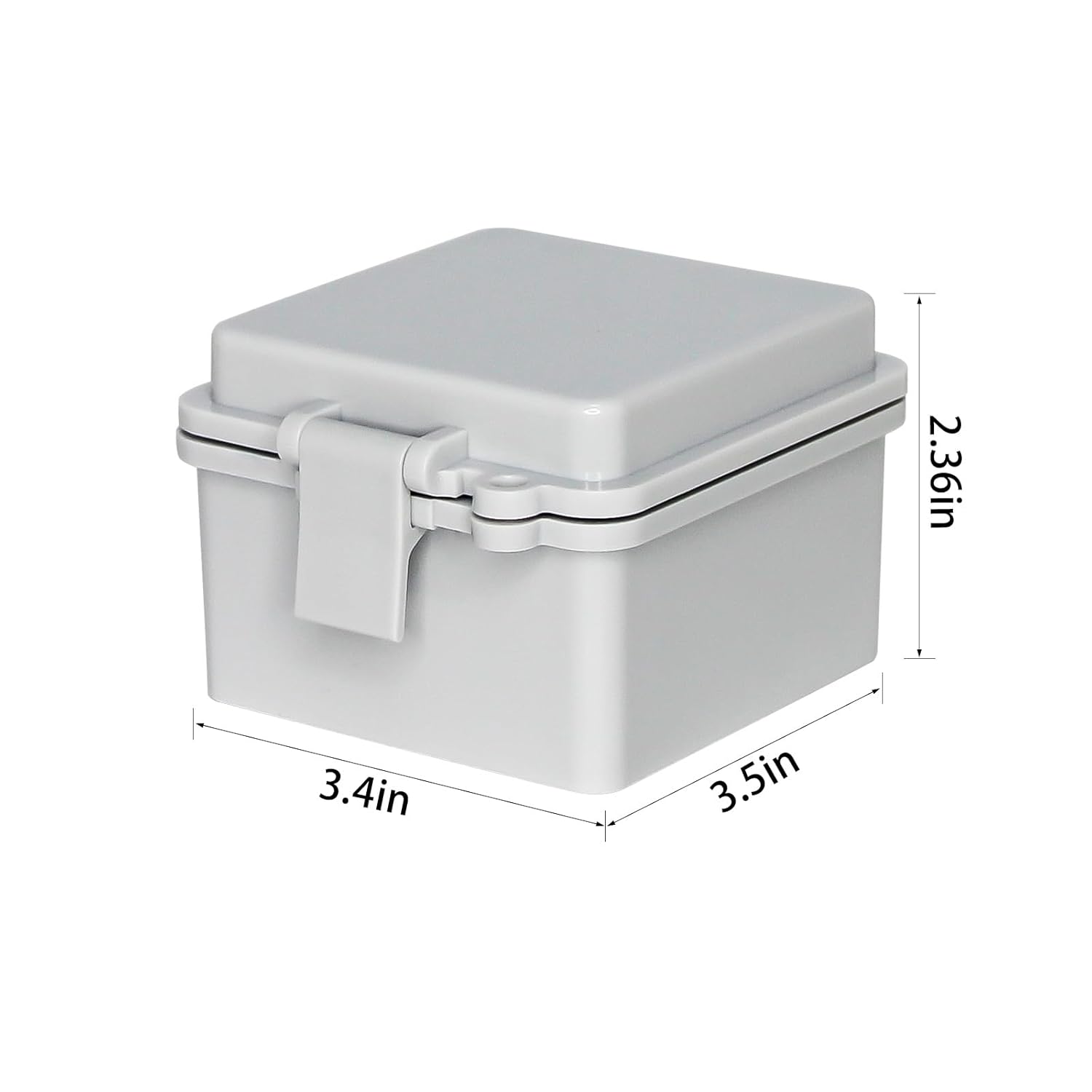 Weatherproof Electrical Box - Project Box Outdoor ABS Plastic Junction Box,Universal DIY Project Box for Indoor/Outdoor Use with Wall-Mount Bracket (3.5"x3.4"x2.3")