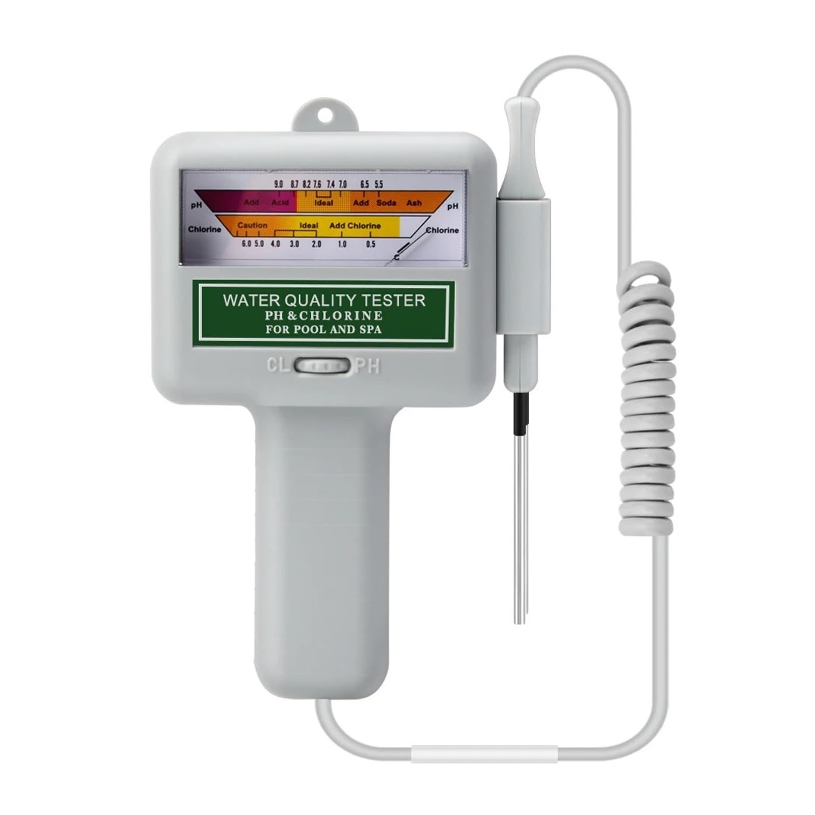 2 in 1 PH E CL2 Tester for Piscina Spa Monitor for Cloro PC101 Dispositivo Analitico for La qualità Del'acqua Termale Del'acquario Rilevamento Rapido E Preciso