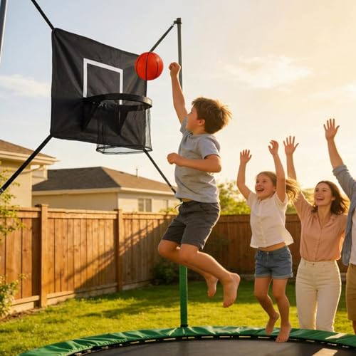 Aro de baloncesto para trampolín con acolchado anticaídas Slam Dunk 2