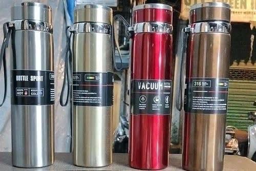 Image of Stainless Steel Smart Water Bottle with LED Temperature Display Double Wall Insulated Leak-Proof Flask Keeps Drinks Hot /Cold for 24 Hour (500ml) (Red)