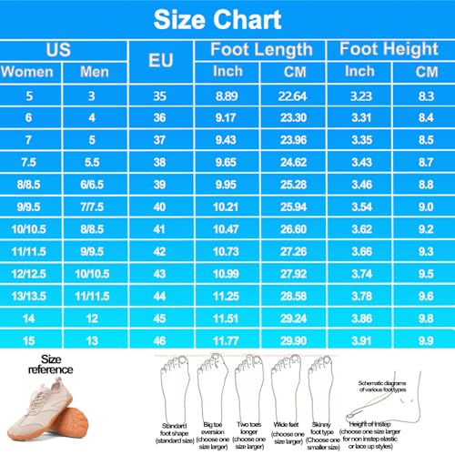 Image of Beach Water Shoes for Women Men Quick Dry Non-Slip Wide Toe Hike Barefoot Footwear for Beach Pool Aqua Swim Surf Walk