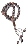 Muslim Tasbih 33 Prayer Bead Rosary AMN-312 Islam Praying Misbaha Beautiful Design 10 mm. Islamic Religion Subha Sibha Eid Ramadan Gift (Coffee)