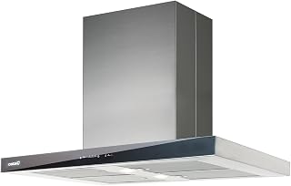 Cata Campana Extractora Decorativa Isla Legend 5 Niveles de Extracción Panel de Control Táctil con Temporizador de Desconexión Automática Motor Extra Silencioso Iluminación LED Ancho 90 cm Color Inox