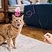 Leefasy 2X Cat Feather Toys with Bells 57cm String Catcher Exerciser Accompany Activity Cat Teaser Toy Interactive Cat Toy for Indoor Cats Playing