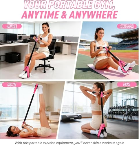 Image of ZURATO Sit Up Assistant Tension Rope with Foot Pedal Resistance Band for Home Workout, Abs Trainer Exercise Pull Rope for Yoga, Stretching, Core Training, Fitness Equipment for Men & Women (Grey)