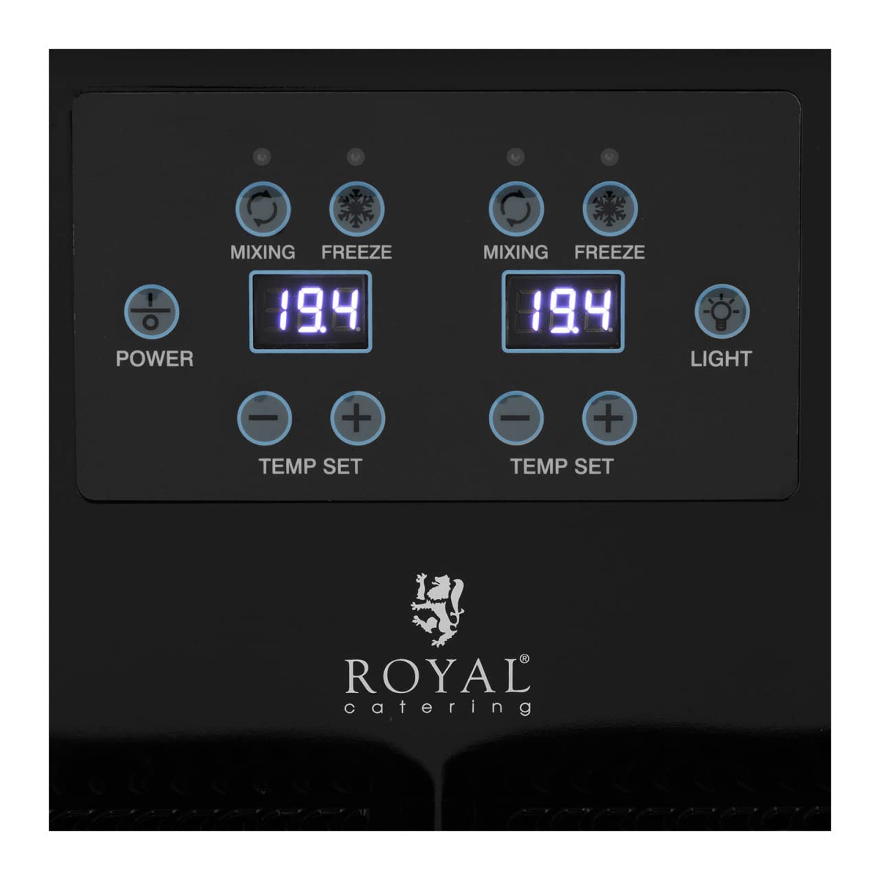 Royal Catering Slush Macchina 2 x 3 l Pannello di controllo digitale Gelatiera Slushy Maker Slush Ice Macchina