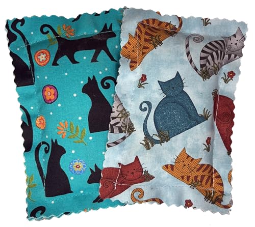 Johnson Pet Products Catnip Pillows Two Pack - Handmade in The USA (Blue)