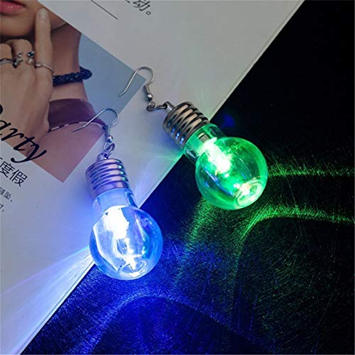 LHHA 1Pair Fashion Women Light Up Ohrring LED Blinkende Glühbirne Ohrhaken baumeln Schmuck Ohrstecker baumeln Lady Ohrring Lady Kleid Accessoires Liebesgeschenk Cover