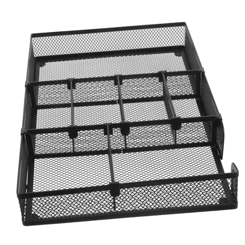 HOMSFOU Metal Drawer Organizer Sturdy Mesh File Storage Desk Organizer Drawers Office Organization