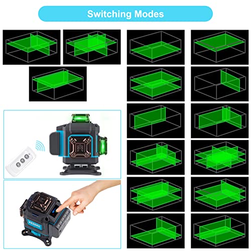Kezers KL4D-03G Laser Level 360 Self Leveling,4 X 360 Laser Level thumb #6