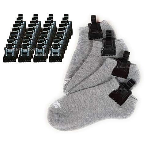 The Amazing Sock Clip Sock Holder, 32 Clips, Black, Made in U.S.A. Cover
