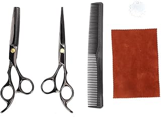 Kit de tesoura de desbaste de barbeiro, tesoura de corte de cabelo conjunto de tesoura de corte de cabelo tesoura de salão de corte de cabelo de 6 polegadas para salão de barbeiro para casa