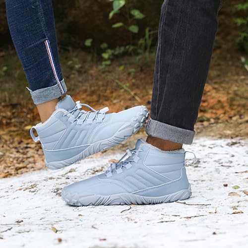 Winter Barefoot Shoes Women, Non-Slip & Waterproof Winter Barefoot Shoes Walking, Men Women Wide Toe Hiking Boots Sneakers2