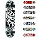 WeSkate Completo Skateboard para Principiantes, 80 x 20 cm 7 Capas Monopatín de Madera de Arce con rodamientos ABEC-7 Tabla de Skateboard para Niñas Niños Adolescentes Adultos