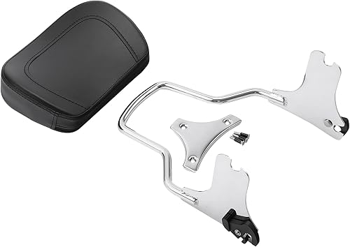 Miniatura 6 de TCT-MOTORPARTS Respaldo desmontable cromado para pasajeros Harley Touring Road King, Electra Glide estándar, Street Glide 1997-2008