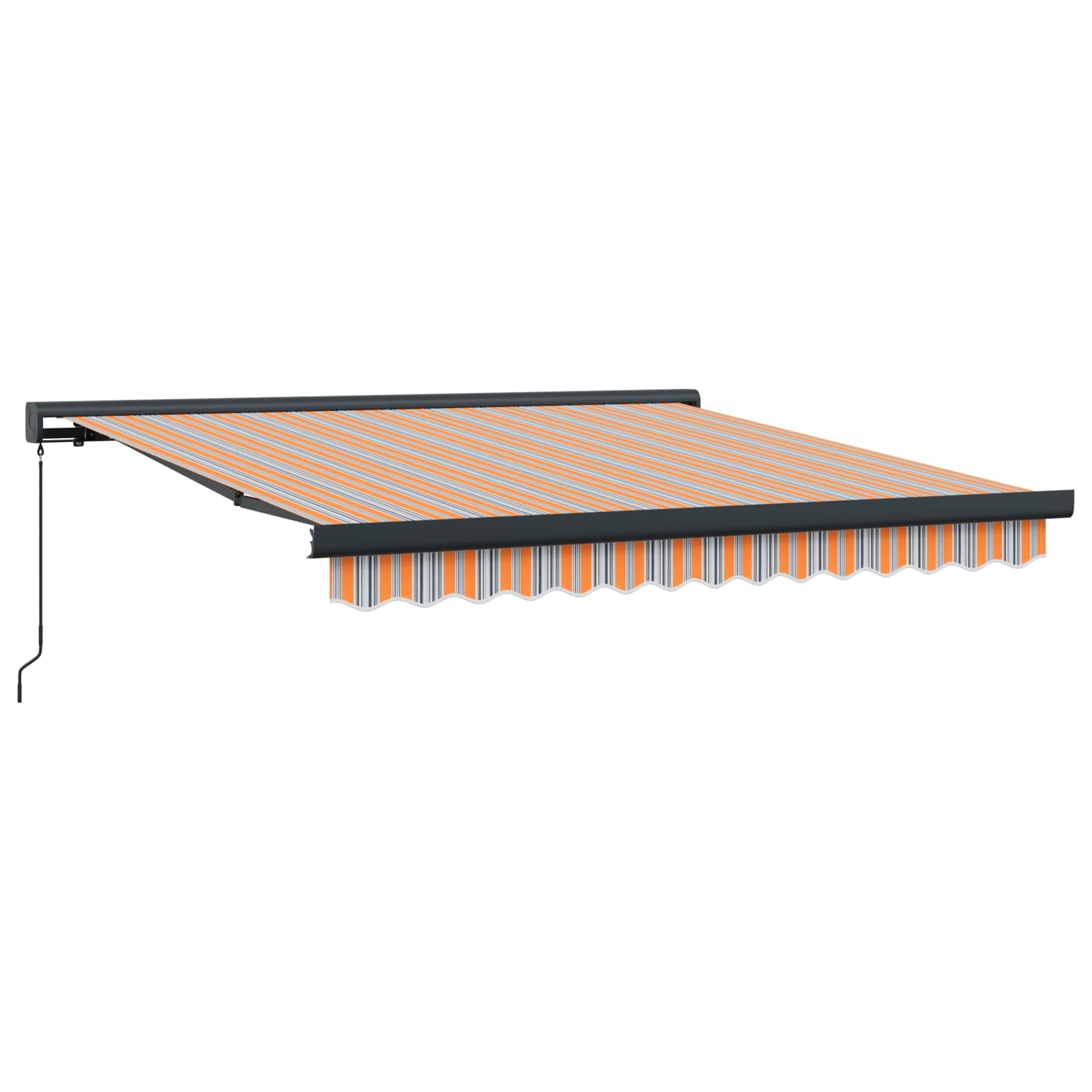 Toldo retráctil multicolor, 300 x 250 cm, tejido y metal, moderno, para balcón, terraza, jardín, robusto, ahorra espacio, para exteriores y trabajos de construcción