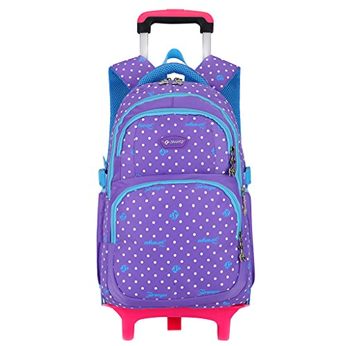 Preisvergleich Produktbild Kinder Trolley Rucksack Rollen Rucksack - Kindergepäck Reisegepäck Rolling Schulranzen Kinderkoffer Tasche für Mädchen Jungen Lässig Wasserdicht Kindertrolley Reisekoffer