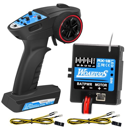 WOAEIUOS 2 in 1 ESC & Receiver with 2.4G RC Transmitter ESC 