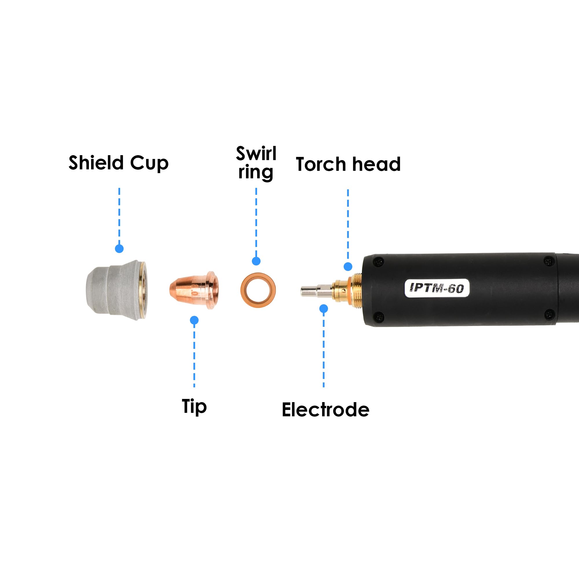 Hynade Plasma Cutter, [Non-Touch Pilot Arc] [110/220V Dual Voltage] 50Amps Cutter Machine With Large LED Display IGBT Inverter, 5/8" Max Cut For Beginners DIY (HYC500P - View #11