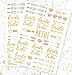 #glamist Bachelorette Party Tattoos | Bride Tribe, Maid of Honor + 52 Pieces (2 Sheets) | Bridal Shower Favor and Decorations | Gold & Platinum