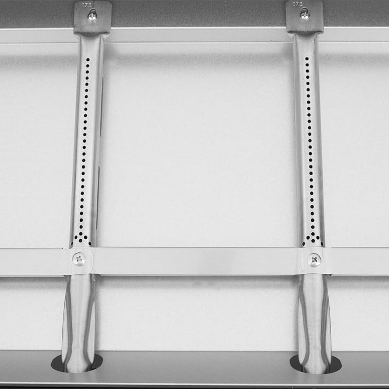 BRASERO BY FAVEX - Plancha gaz Alma 4 feux - Plaque en acier émaillé - 4 brûleurs - Piezo mécanique - Puissance 9,6 kW - Surface de cuisson 77,5 x 33,8 cm - Tiroir graisses - Jusqu'à 12 convives