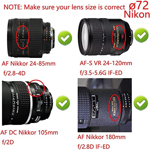 Image of MOSTOS - 72mm Camera UV Filter for Nikon AF-S DX Nikkor 18-200mm f /3.5-5.6G ED VR II Lens,AF-S DX VR 18-200mm f /3.5-5.6G IF-ED,NIKKOR Z(Not AF-S) 24-70mm f /4 S