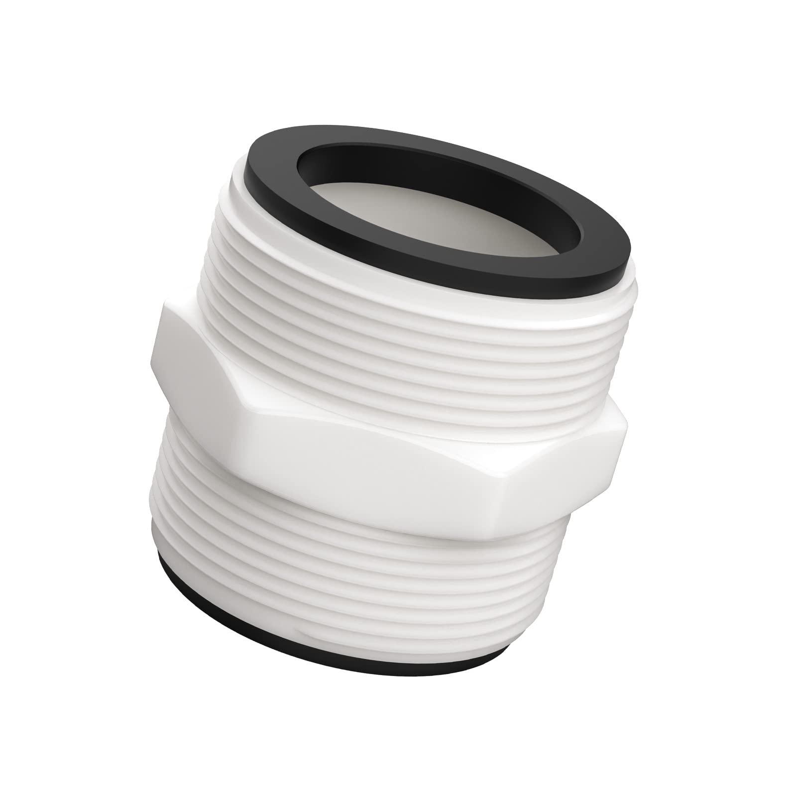 Coleman & Intex Compatible Pool Hose Connector - 1.5 Inch, 2 Gaskets, Above Ground Pool Hose Extender - 1 Pack