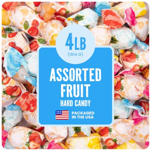 Cambie Assorted Fruit Hard Candy Individually Wrapped - 4 lbs Fruit Candy