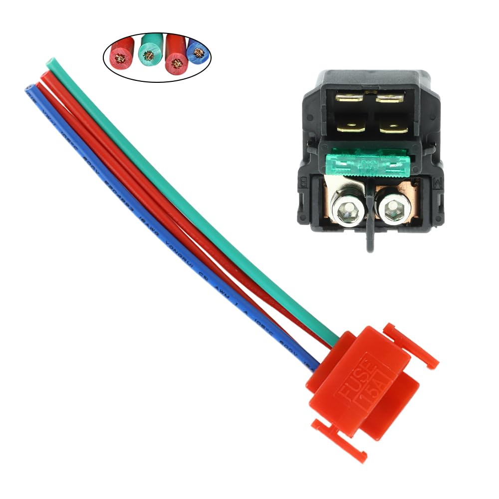 Wai Danie Solenoide di avviamento Relé+ Presa Compatibile con Honda CBR1100XX CBR 600 900F 1000 VFR 750 800 CB 600 750 900F FSC600 VF 750 1100 VTX1300 NSS250 VTR