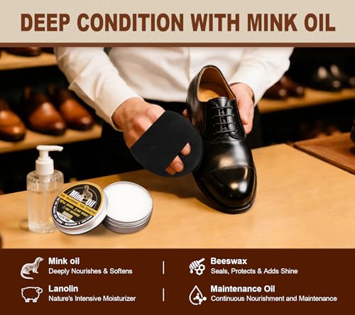 Leather Boot Care Kit Saddle Soap Mink Oil