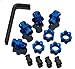 Traxxas 5853X Blue-Anodized Aluminum 17mm Wheel Hub adapters, (set of 4)