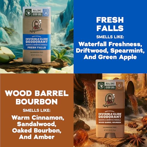 Dr. Squatch Invisible Glide Natural Deodorant Men, Aluminum Free (2-Pack) - image 2