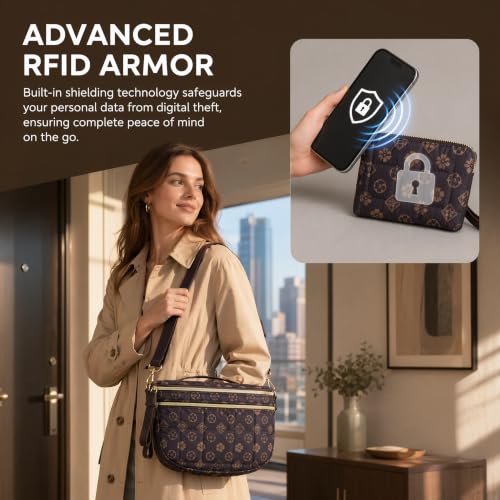 Image of Crossbody Purse for Women Small Crossbody Bags Trendy Vegan Leather with Adjustable Shoulder Straps Gift for Mother Wife Mom