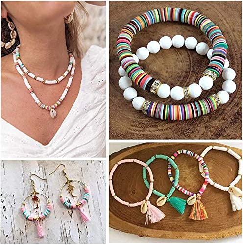 Kit 7048 Perline Per Braccialetti Fai Da Te - Con Faccine Sorridenti, Ciondoli E 24 Colori, Per Gioielli - Foto 4