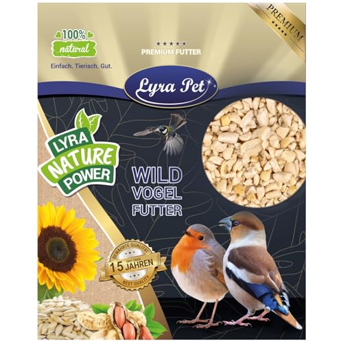 Lyra Pet® | 25 kg Erdnusskerne weiß gehackt | Ideal für Kleine Vögel & Jungtiere | Wildvogelfutter für Sommer & Winter | Fetthaltig & Nährstoffreich | Energiespender für Wildvögel | Gehackte Erdnüsse