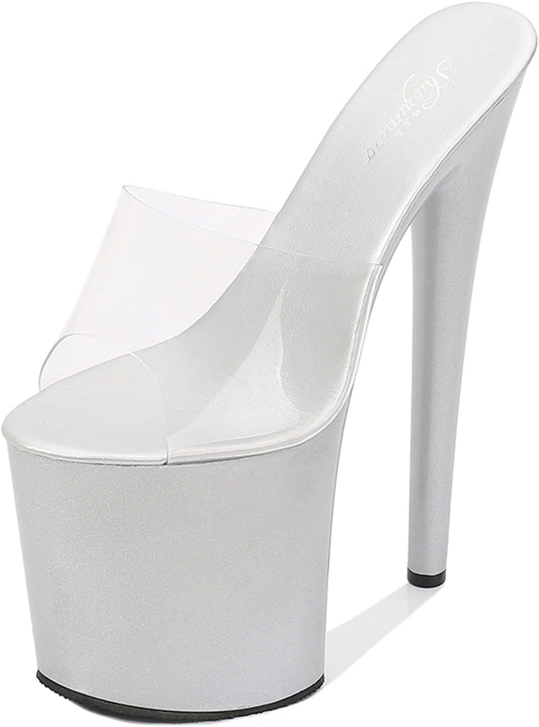 Sandales pole dancing 8 pouces argentées taille 39 pour femmes et hommes
