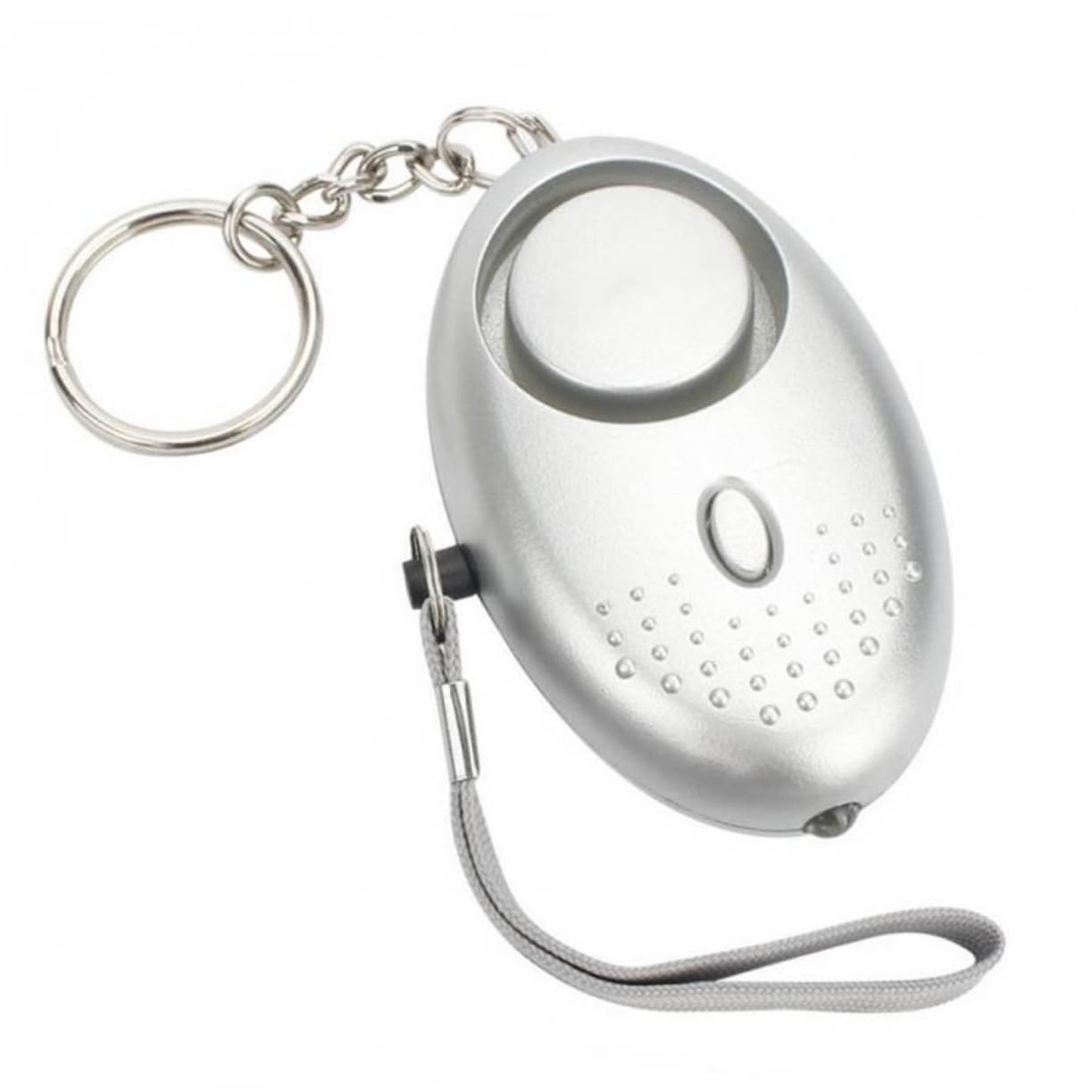 jojofuny 6piezas Alarma Personal De Seguridad con Linterna Led para Mujeres Niño Niña y Ancianos Defensa De Emergencia Plata
