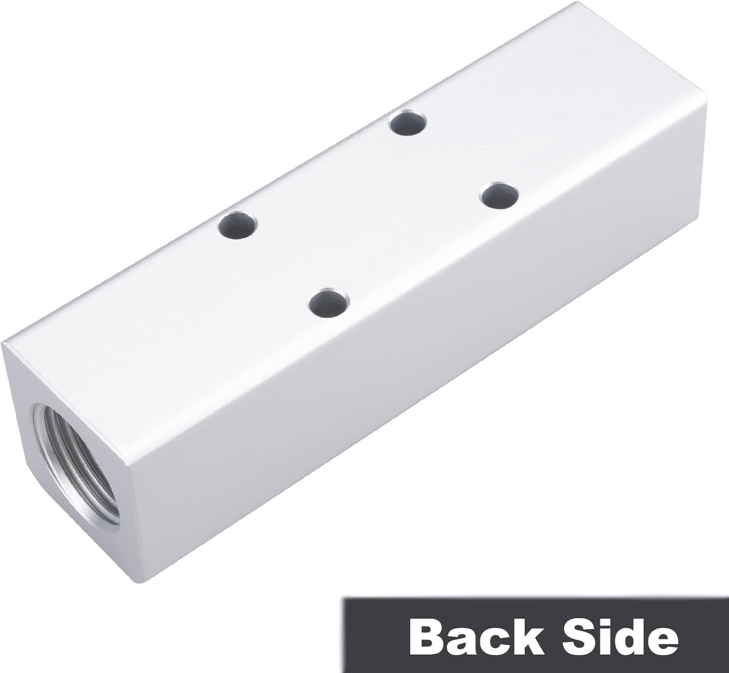 2PCS Air Manifold, 3 Way 5 Port Air Compressor Manifold, Aluminum Air Hose Inline Manifold Block Splitter, Pneumatic Manifold Air Distribution Block, NPT 1/2 Inch Supply Port, NPT 1/4 Inch Output Port