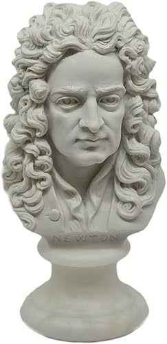 Diseño de estatua de busto Newton - Busto de reproducción, escultura de mármol y resina - Aprox. 5.9 ", 12.3 oz - Producto toscano, diseño hecho en