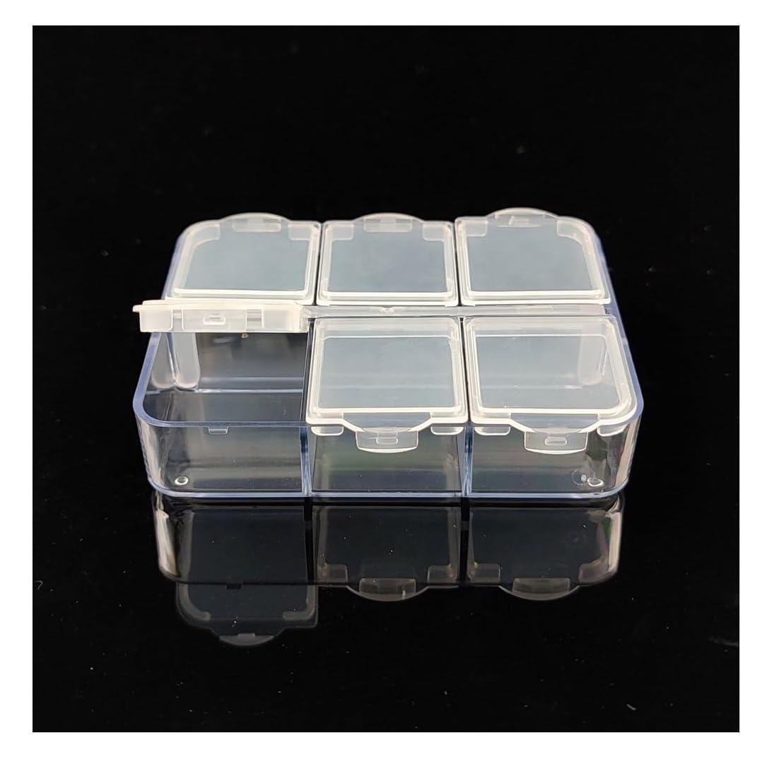 1 PCS Weekly Pill Organizer Case with 6 Compartments Transparent Medicine Storage Box for Daily Tablets Vitamins Fish Oil Supplements Portable Travel Friendly Pill Holder for Home Office and Outdoor Use-image-35