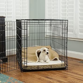 Snoozer Pet Products - Cozy Cave Crate Pet Bed with Forgiveness Foam, Small - Khaki