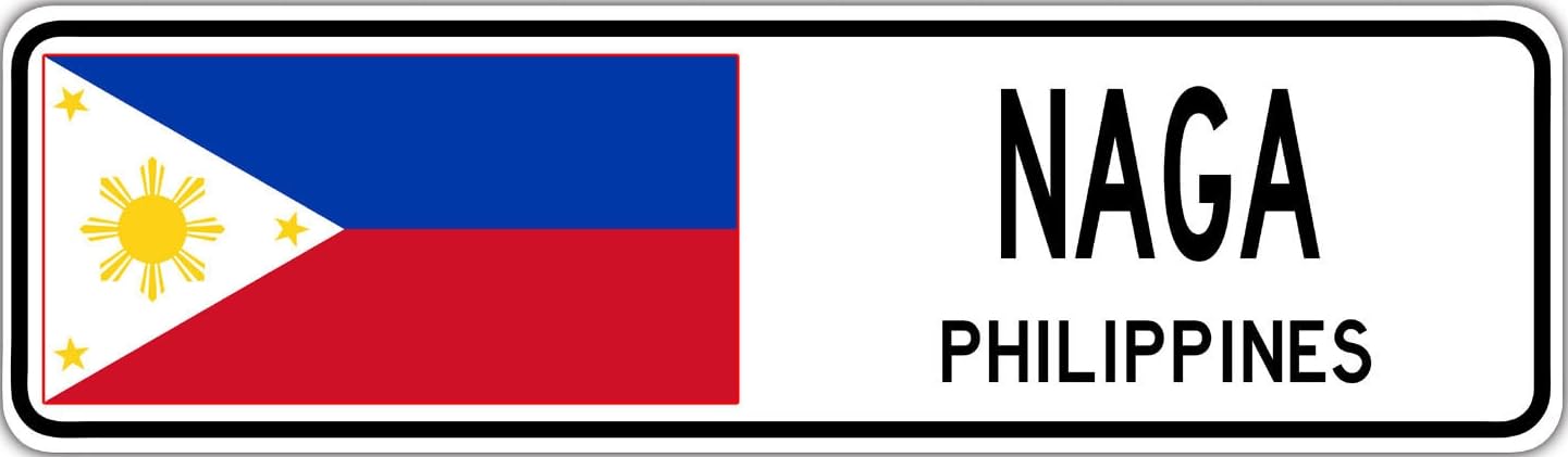 Naga City In Philippines Street Philippine Country Flag Wall Gift Sign