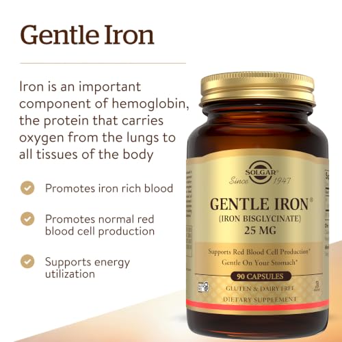 Solgar Gentle Iron 25mg, 90 Vegetable Capsules - Gentle on Stomach - image 4
