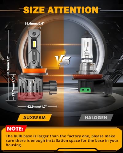 Image of Auxbeam Q30 Series H11 H8 H9 Fog Lights Powersports Lights Offroad 24000LM | 700% brightness, sharp cut-off line, all in one design, built in fan and dual copper tubes, plug and play, 6500k white