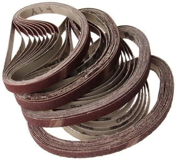 Sandpaper Sanding belts,sandblasting tools,10Pcs Grit 40/60/80/120 Abrasive Polishing Sanding Belt 13x457mm for Belt Sander Grinder Drill Grinding for Accessories(Grit 60)
