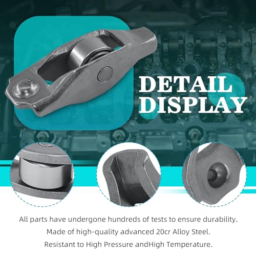 Image of 53020742AC 53021077 Rocker Arms Valve Lifter Kit Compatible Chrysler Aspen Dodge Nitro Durango Dakota Jeep Liberty Grand Cherokee Commander 3.7L 4.7L (16 Pcs)