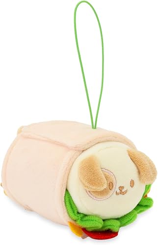 Miniatura 10 de Anirollz Llavero de peluche de 3 pulgadas con manta para panqueques, suave y esponjoso, adorno de conejo