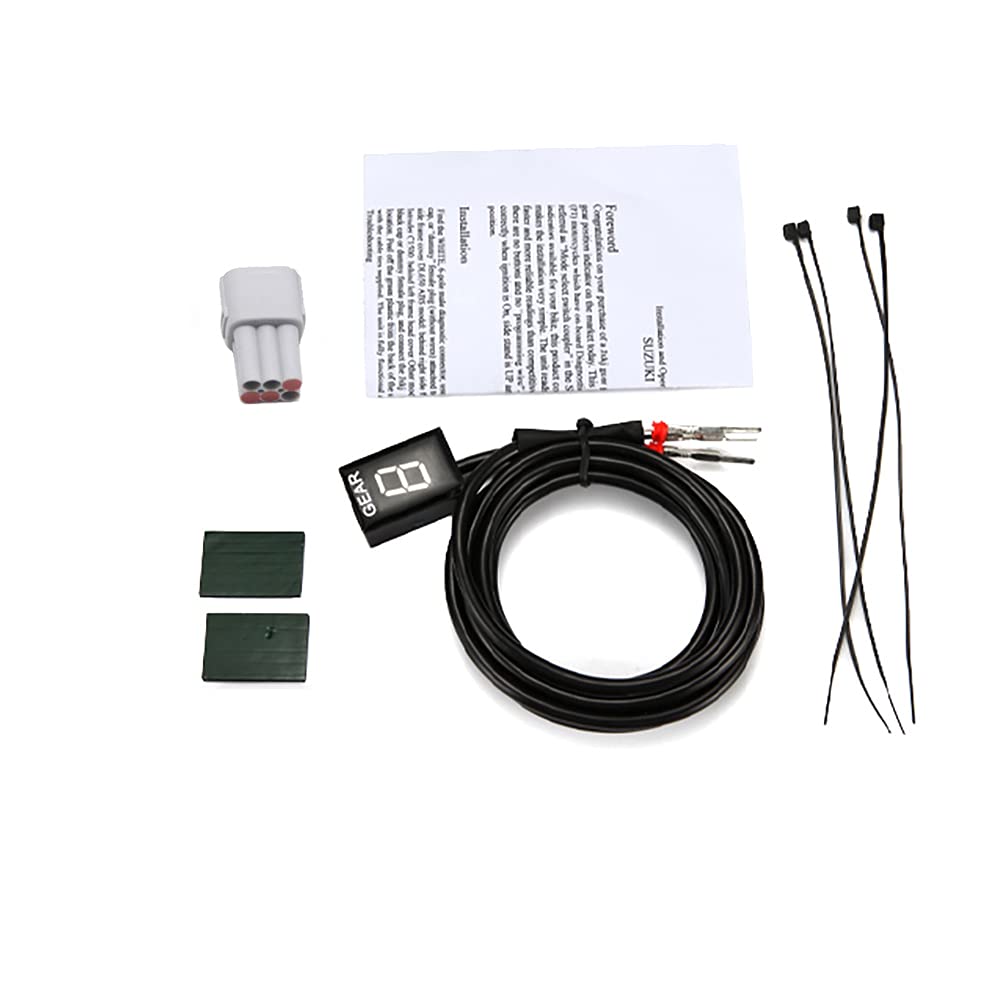 Für Suzuki Ganganzeige Motorrad ECU Plug LED Anzeige Display Wasserdichte (Rote)