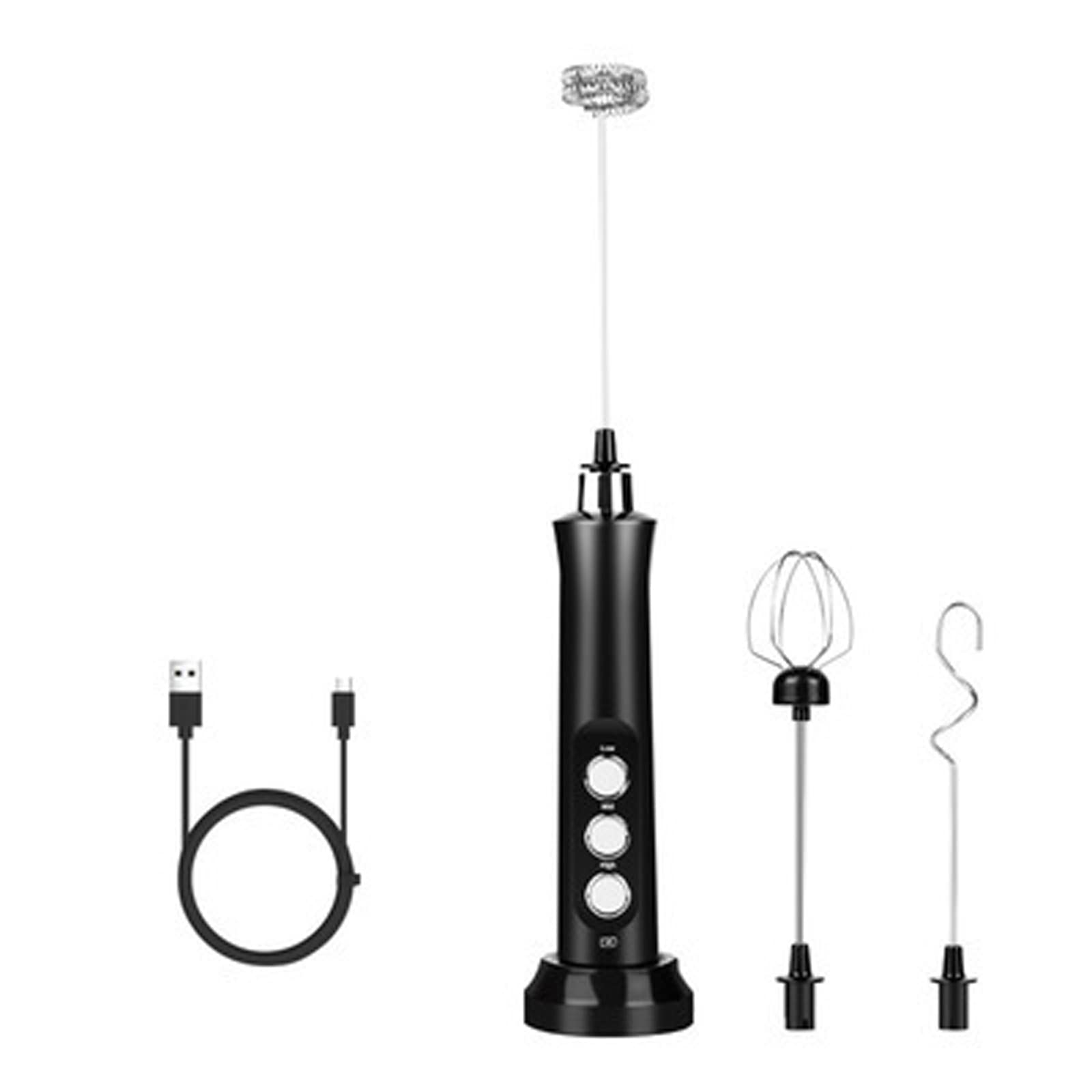 Montalatte Elettrico 3 in 1 Portatile Ricaricabile Schiuma Maker Palmare Schiuma Ad Alta Velocità Bevanda Mixer Caffè Schiuma Bacchetta Frullino Scaldalatte Montatore Latte Cappuccino