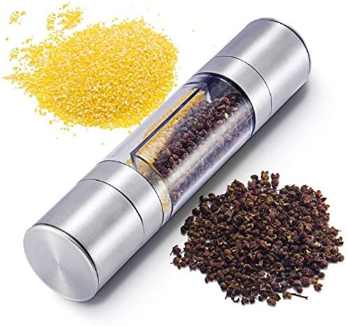 Pepper Grinder 2 In 1 Stainless Steel Manual Salt And Mill Spice Shakers Kitchen Tools Accessories For Cooking